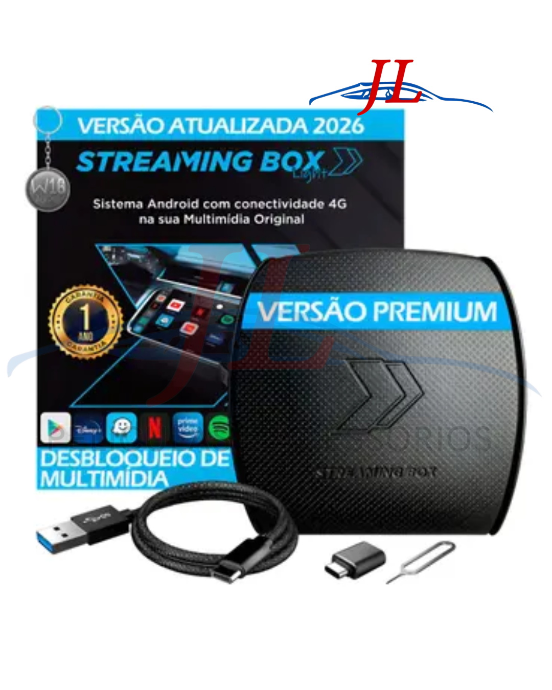Streaming Box FAAF Tech | Octacore 4GB 64GB ANDROID 13 | para carro com Carplay
